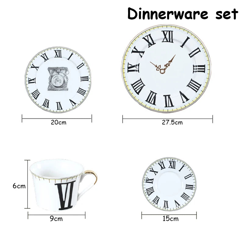Ceramic Food Set - Tea, Coffee, Plates, and Dinner Utensils