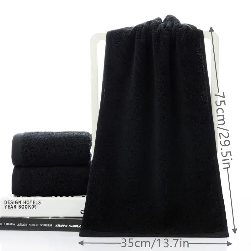 Soft Cotton Bath Towel - Black