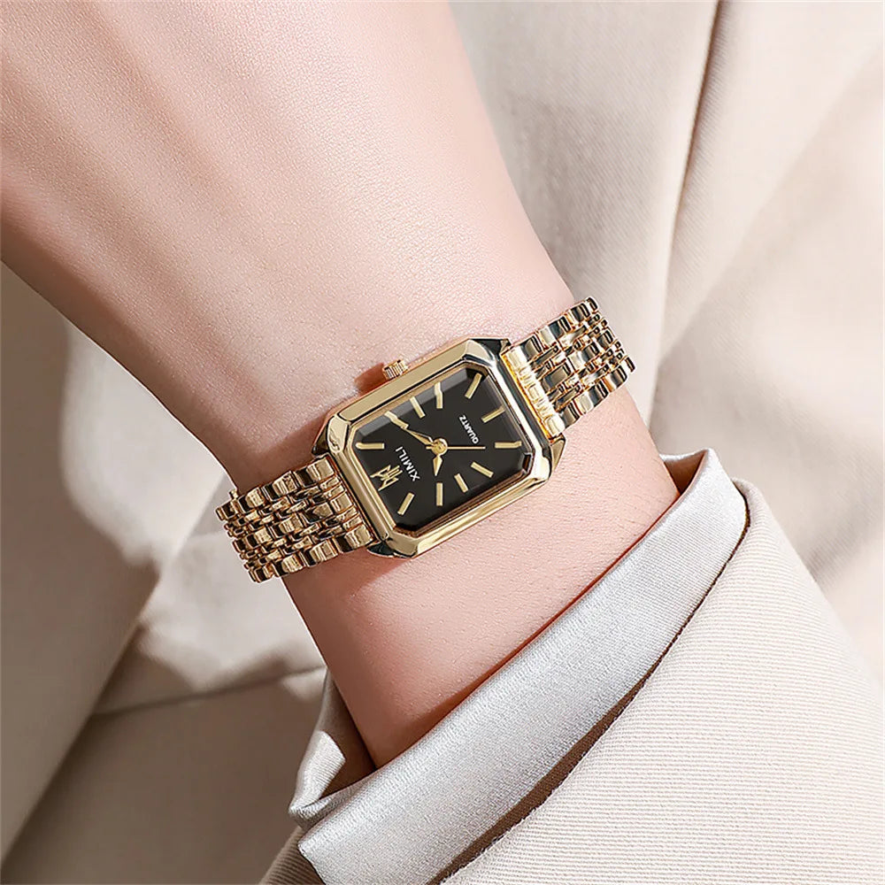 Women's Square Gold Watch