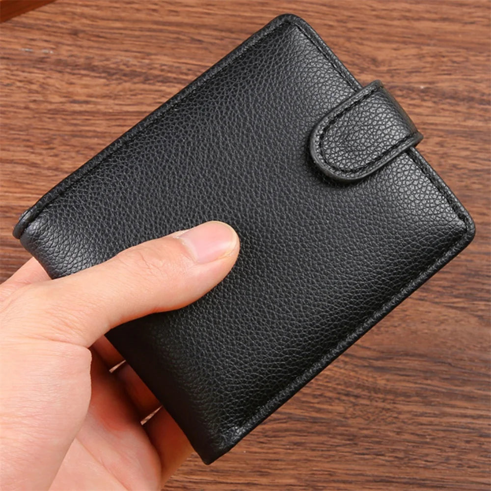 Men's Leather Wallet with Multiple Compartments