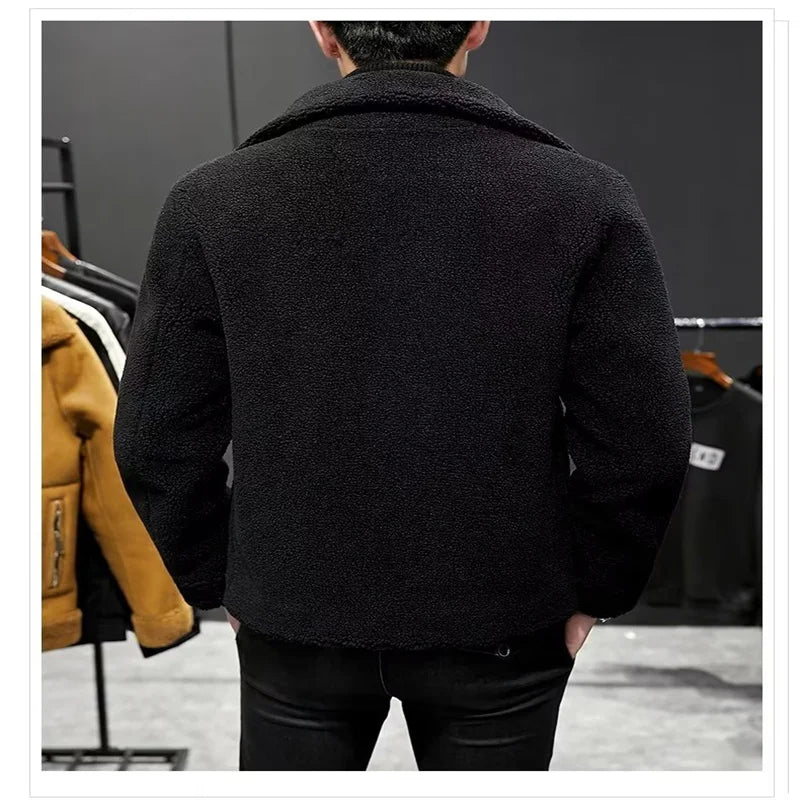 Men's Double-Sided Suede Coat for Autumn and Winter