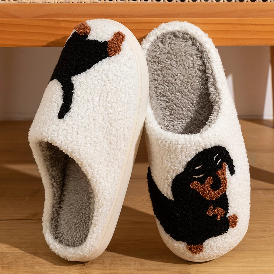 Women's Slippers with Cute Puppy Design
