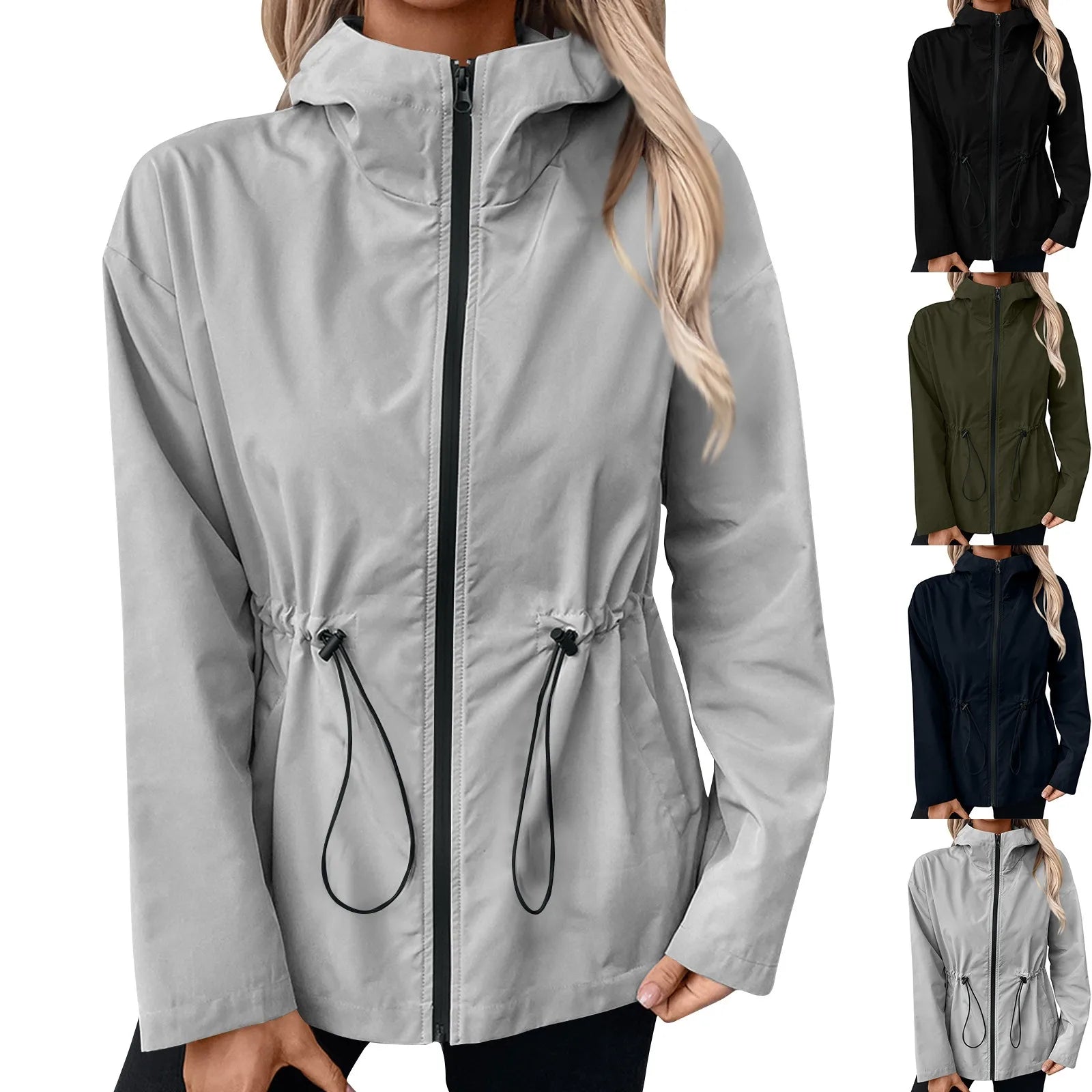 Women's Slim Cut Waterproof Hooded Jacket