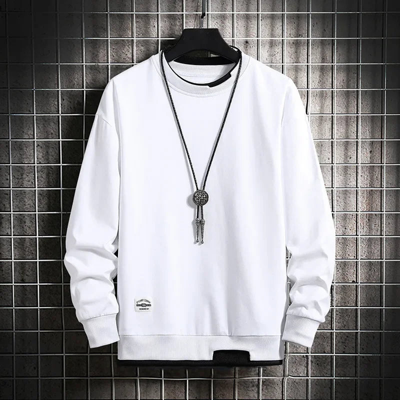 Men's Casual Pullover – No Hoodie