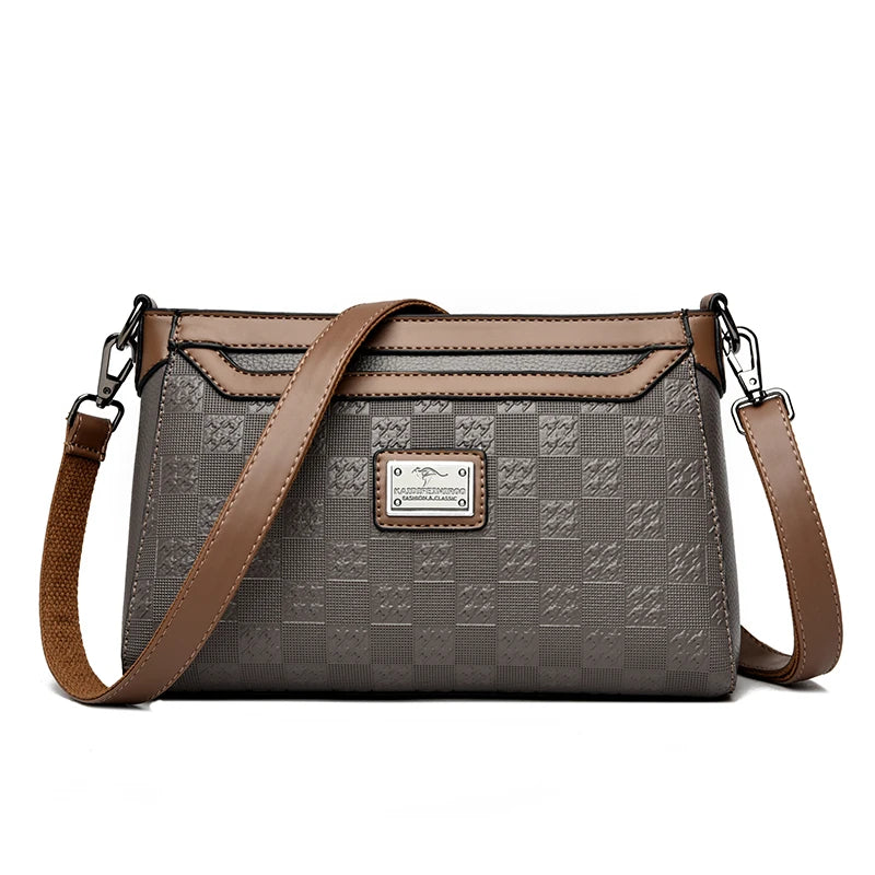 Women’s Plaid Leather Handbag