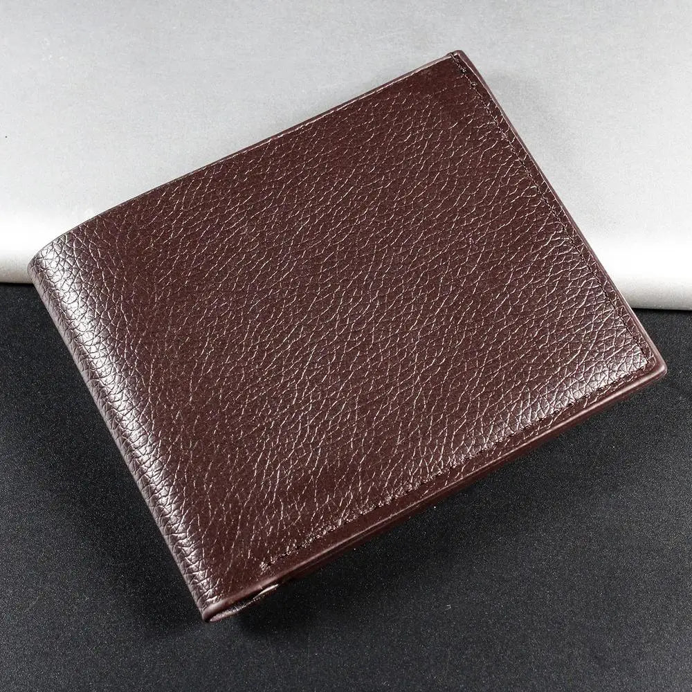 Men's Leather Wallet with Multiple Compartments