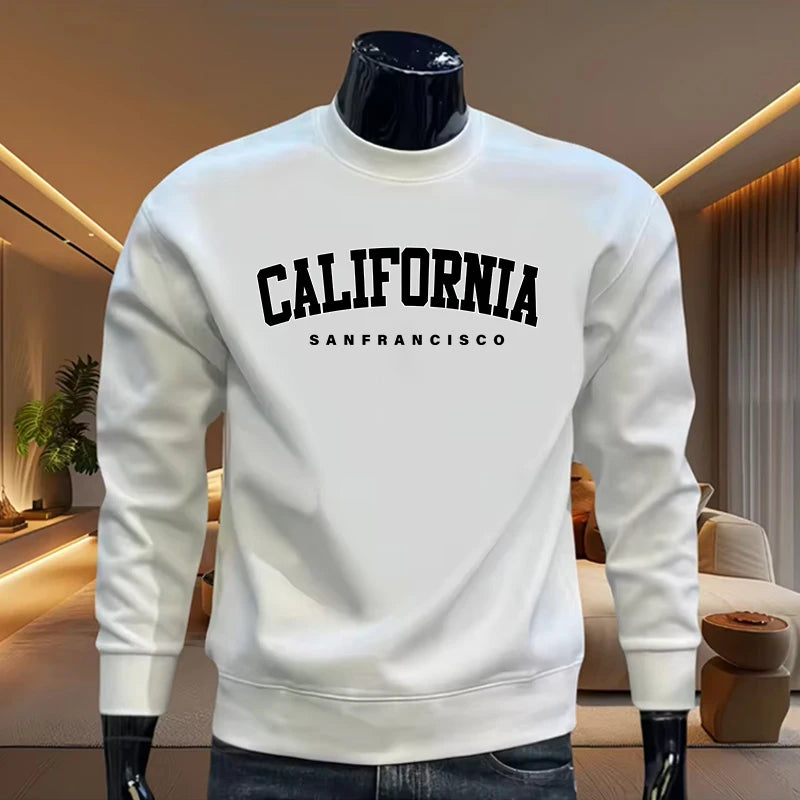 California White Men's Pullover Sweatshirt Without Hood
