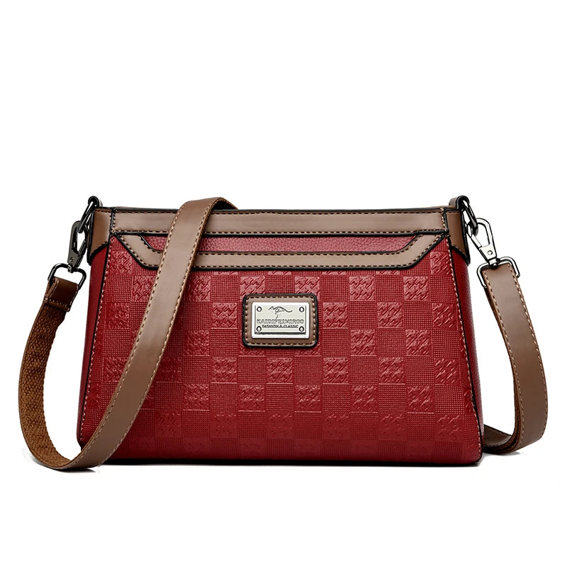 Women’s Plaid Leather Handbag