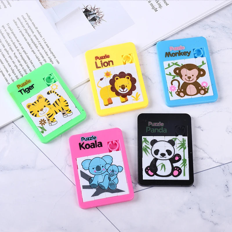 Educational Sliding Puzzle – Animals & Numbers for Kids - 6 Pieces