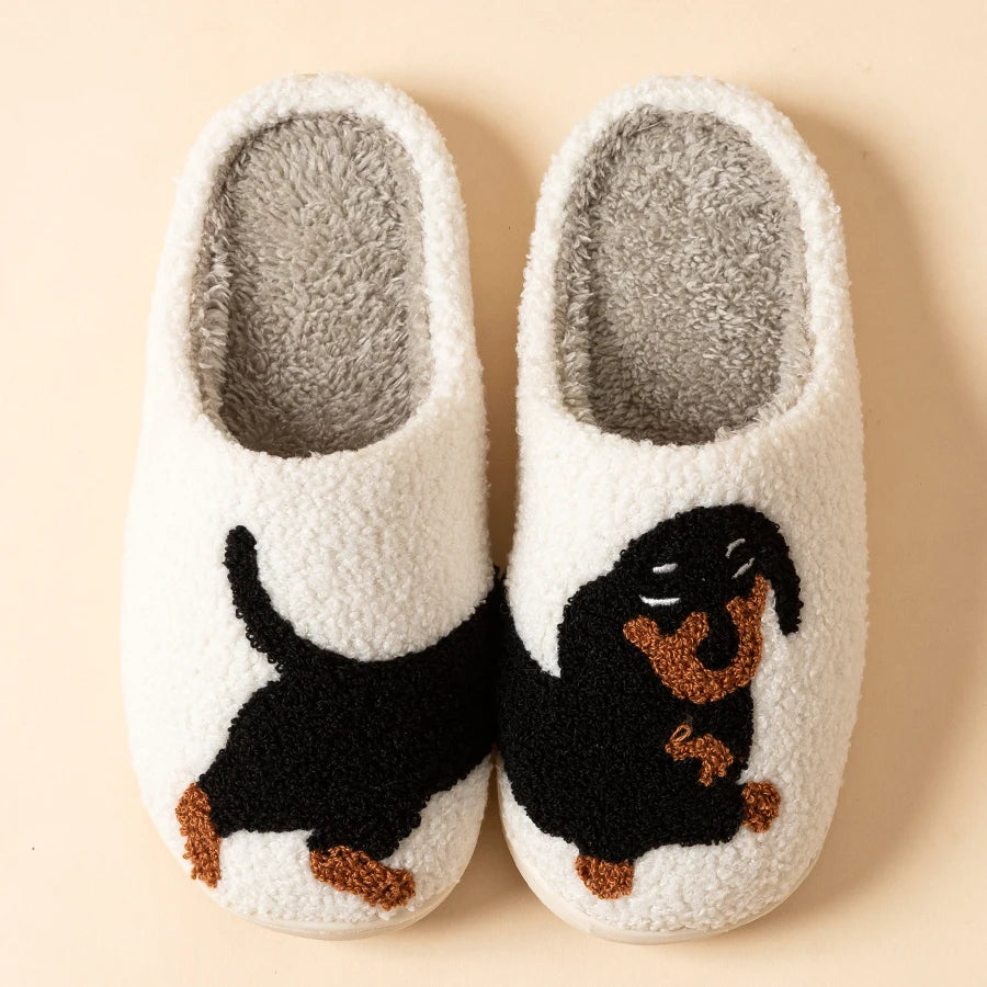 Women's Slippers with Cute Puppy Design