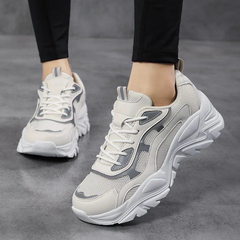 Women's Sneakers with Reflective Strap