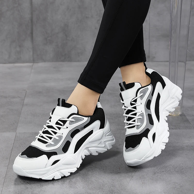 Women's Sneakers with Reflective Strap
