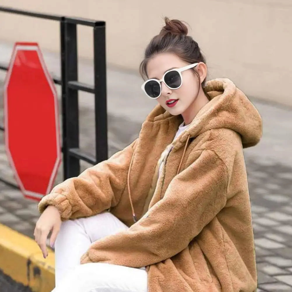 Women's Winter Jacket with Hood and Pockets