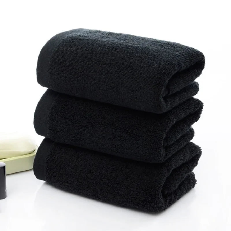 Soft Cotton Bath Towel - Black