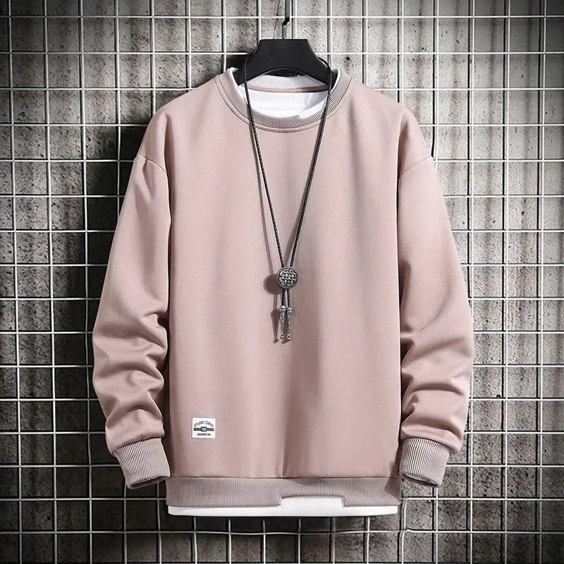 Men's Casual Pullover – No Hoodie