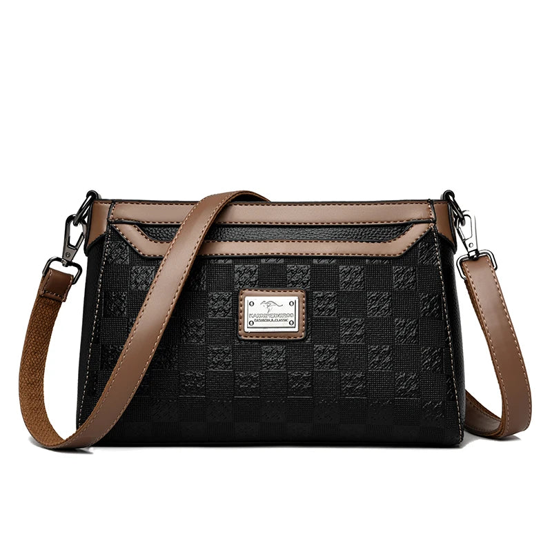Women’s Plaid Leather Handbag