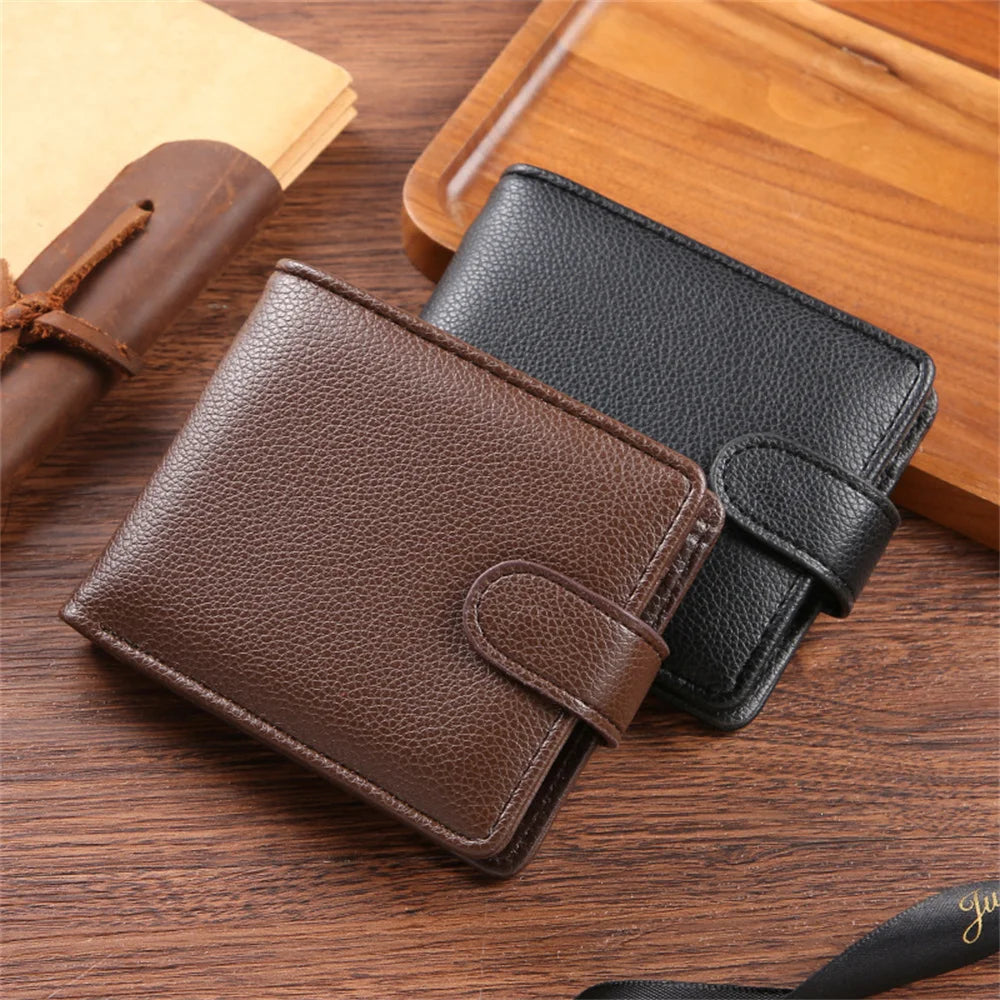 Men's Leather Wallet with Multiple Compartments