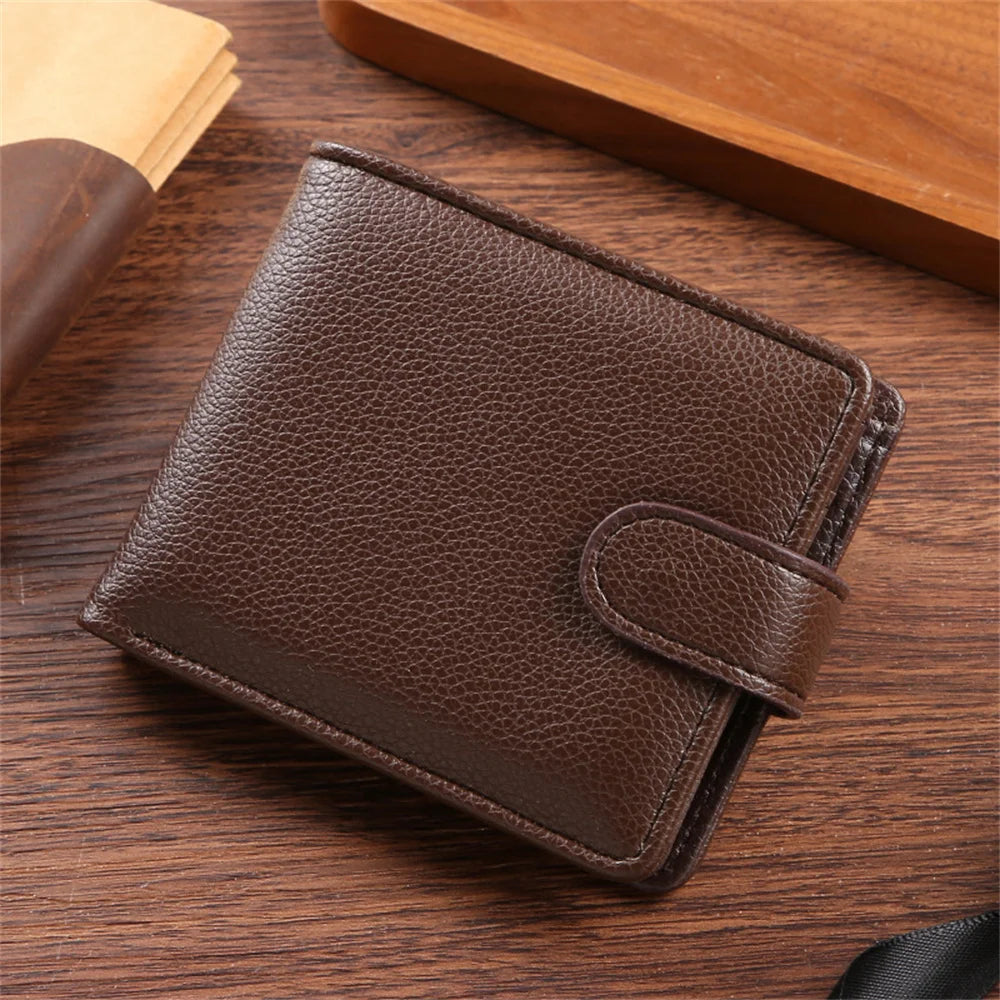 Men's Leather Wallet with Multiple Compartments