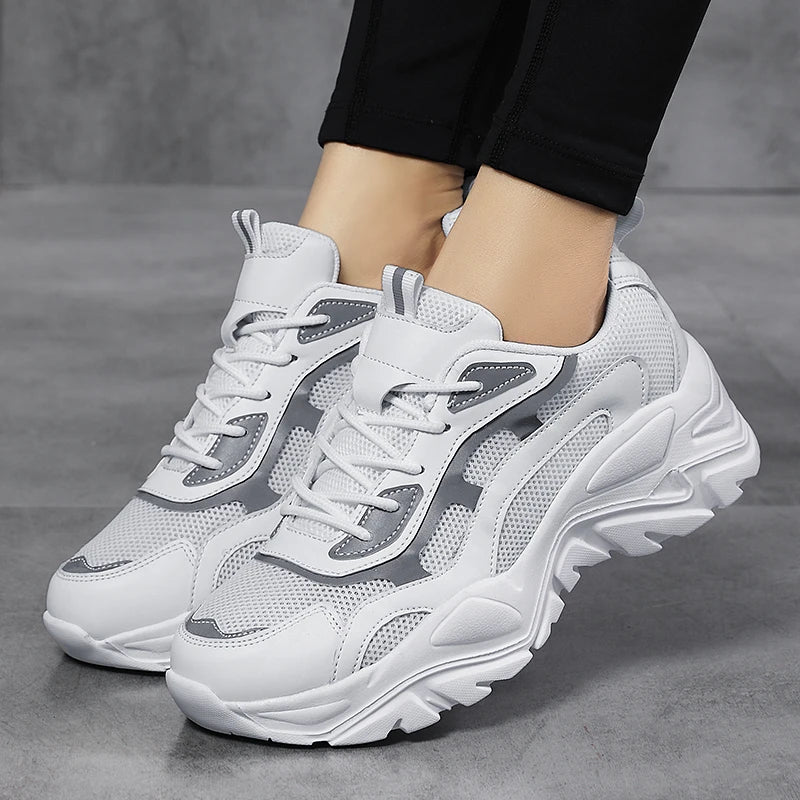 Women's Sneakers with Reflective Strap