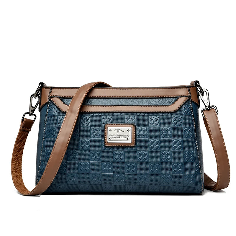 Women’s Plaid Leather Handbag