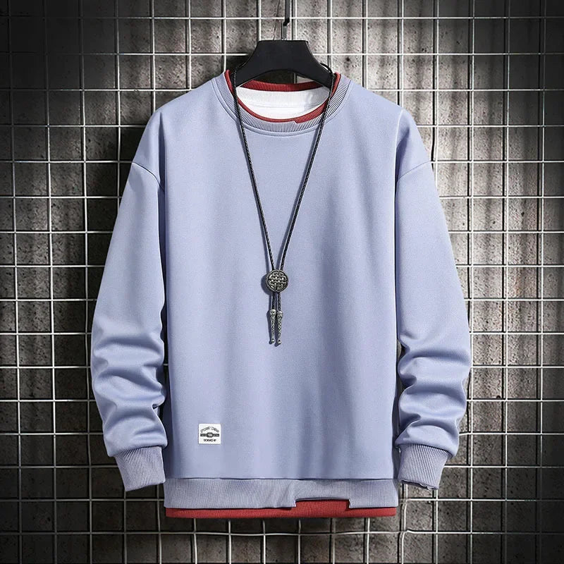 Men's Casual Pullover – No Hoodie