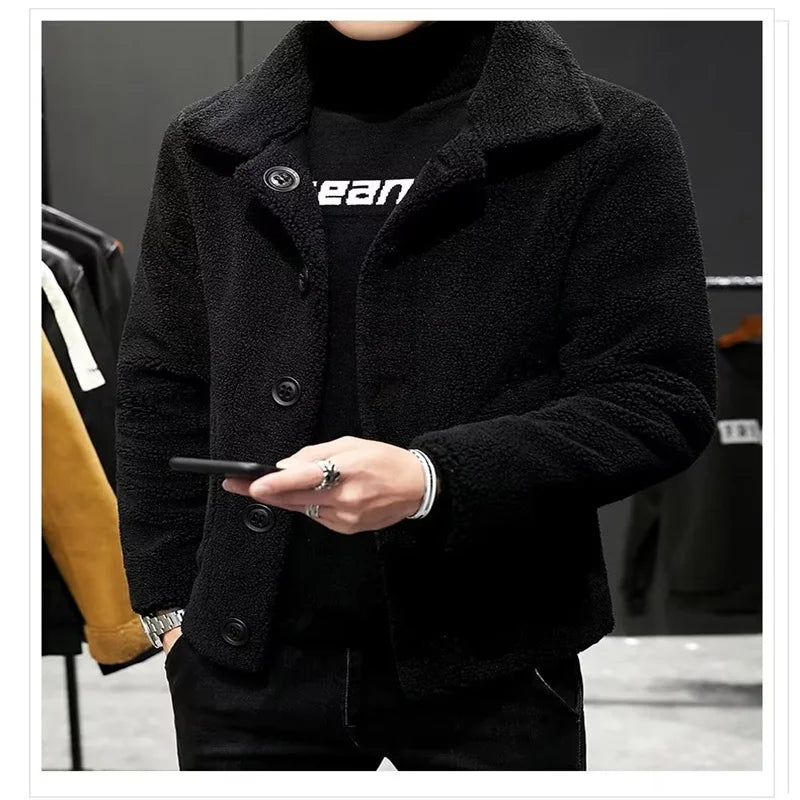 Men's Double-Sided Suede Coat for Autumn and Winter