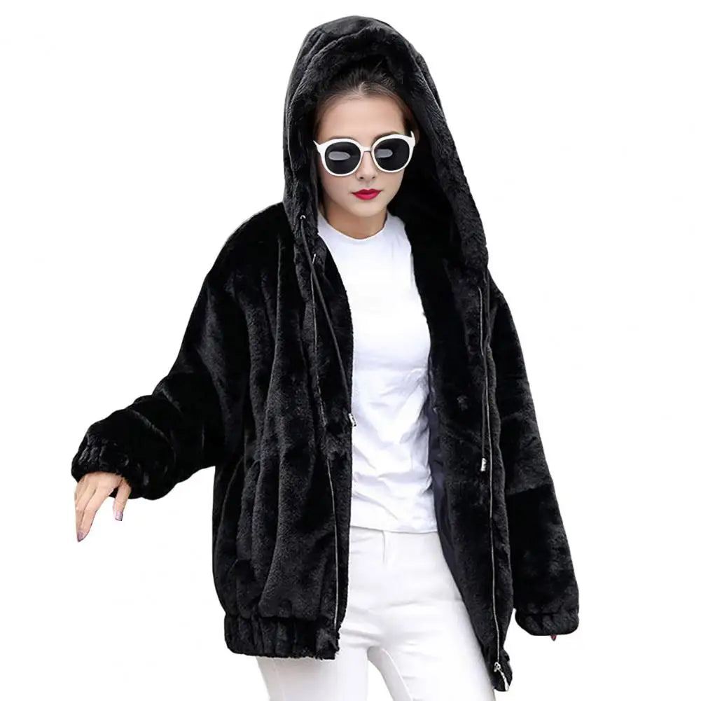 Women's Winter Jacket with Hood and Pockets