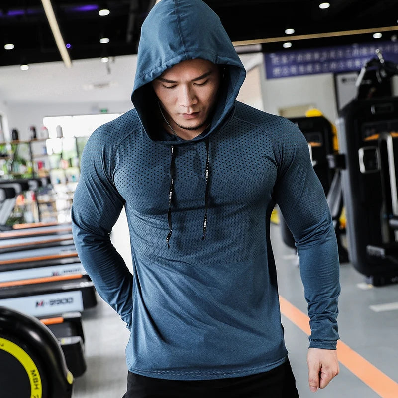 Men's Fitness Hoodie for Running and Training
