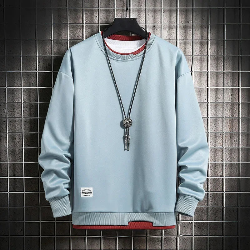 Men's Casual Pullover – No Hoodie