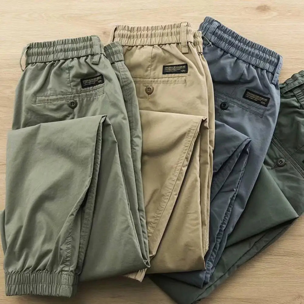 Men's Cargo Pants with Elastic Cuffs