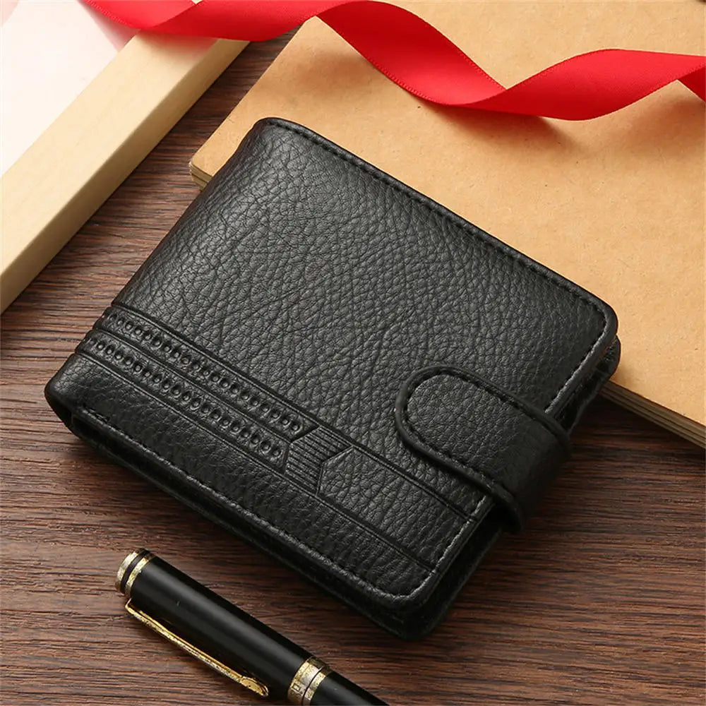 Men's Leather Wallet with Multiple Compartments