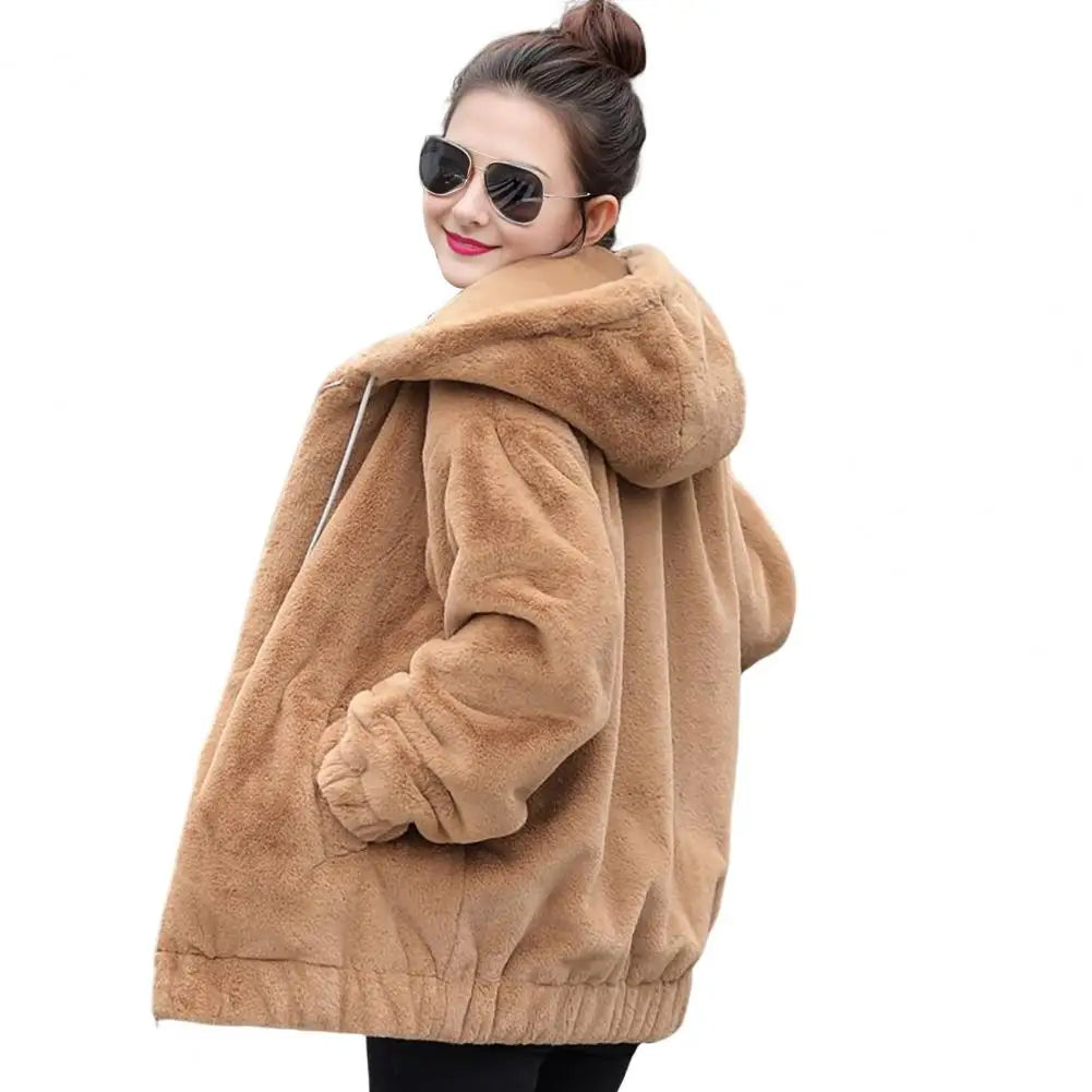 Women's Winter Jacket with Hood and Pockets